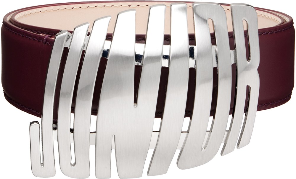 Jean Paul Gaultier The Straight Junior burgundy leather belt