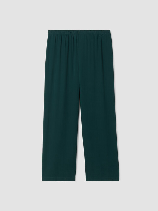 Eileen Fisher Petite Silk Georgette Crepe Straight Pant - petite clothing and proportion guide