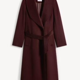 Hobbs Petite Sara Malbec wool coat - petite clothing brands and proportions