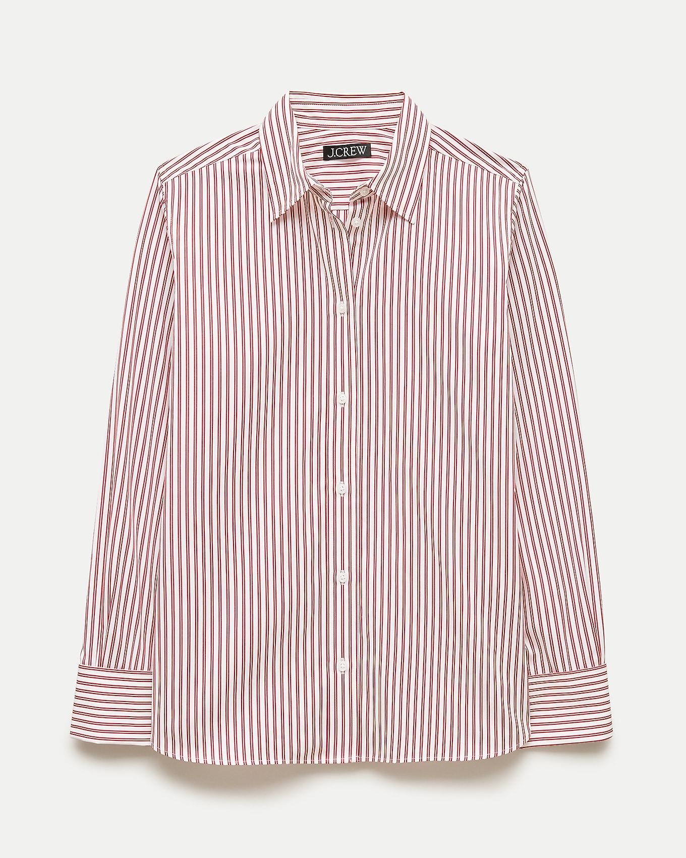 J.Crew Petite Jules Striped Poplin Shirt - petite clothing and proportion guide