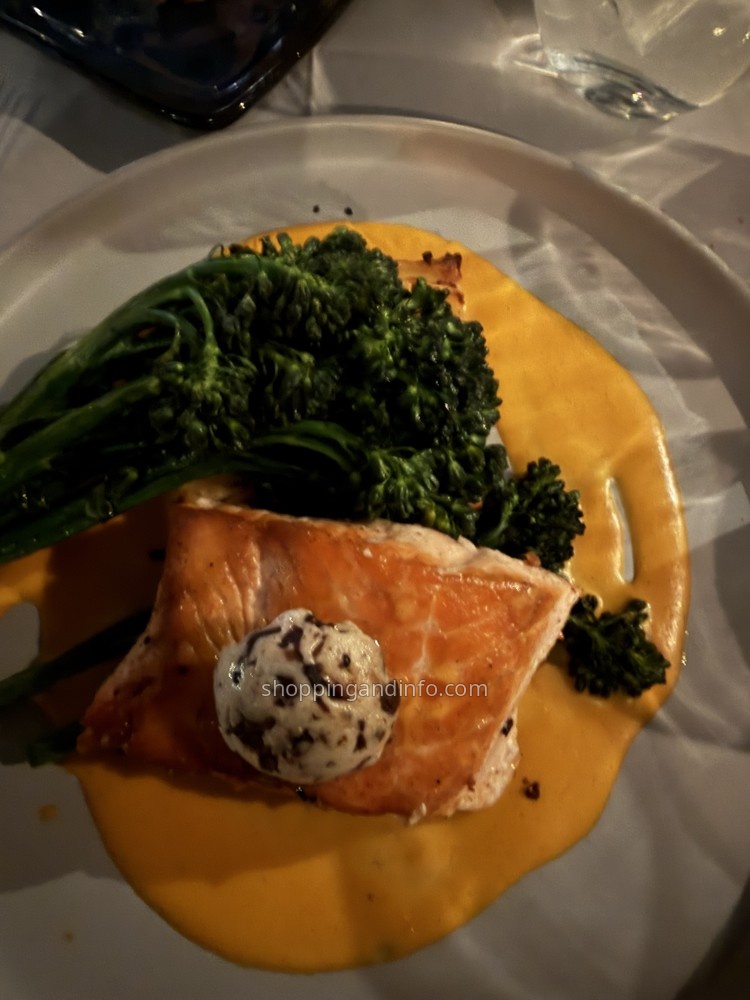 Salmon and greens from a dinner on my Park City trip