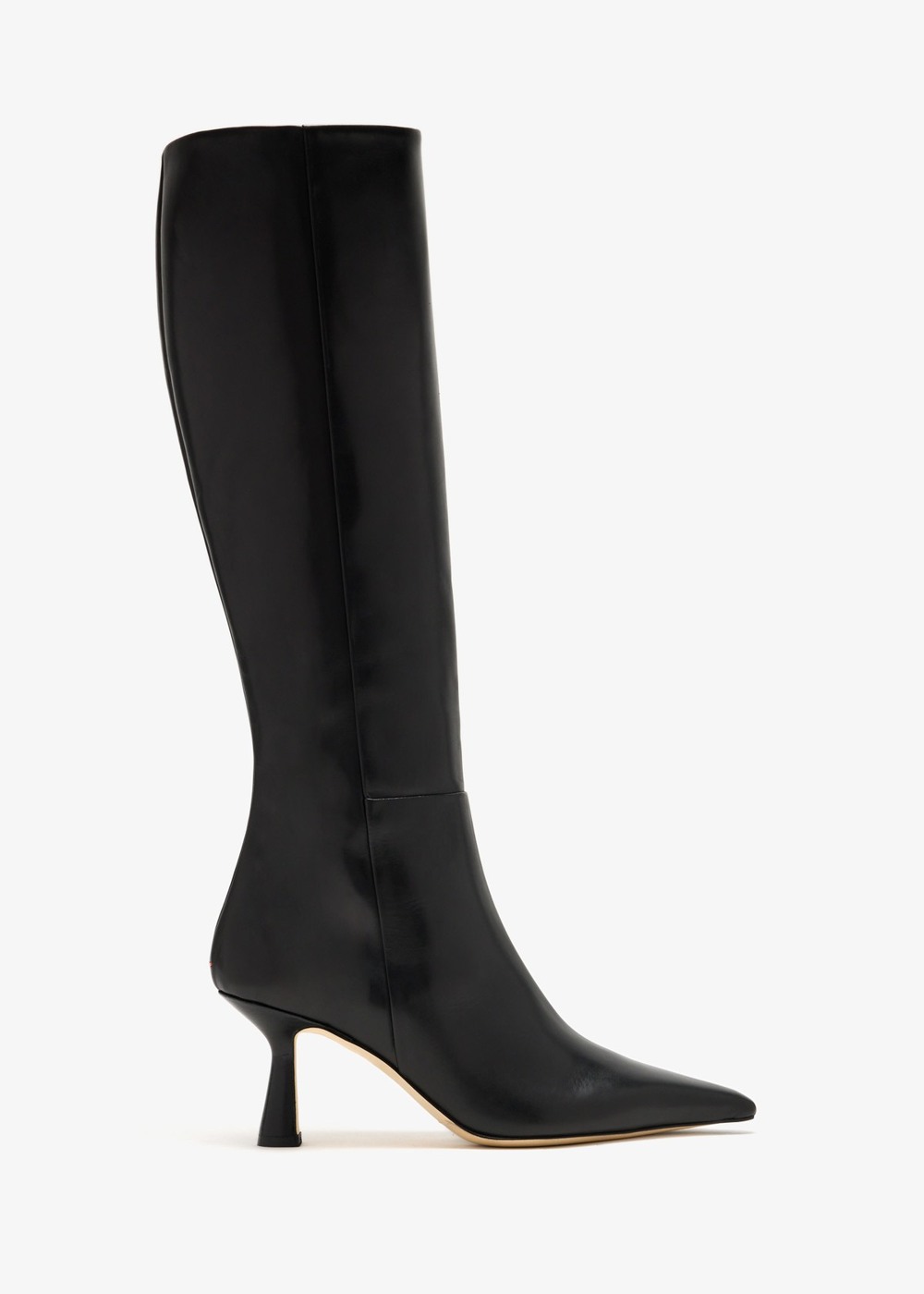 Aeyde Vina black pointed-toe knee-high boots