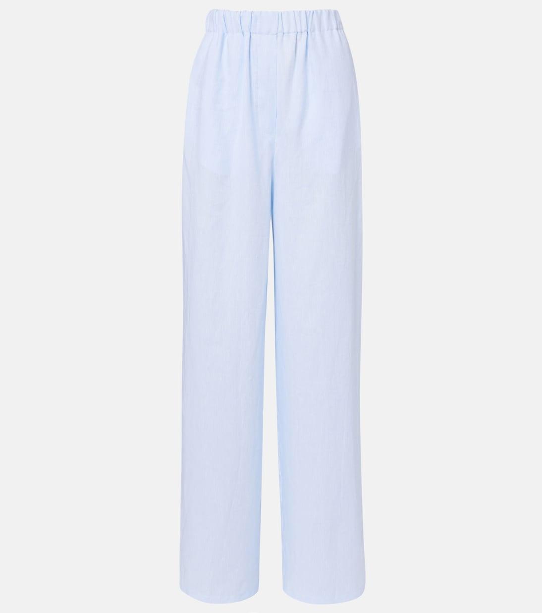 Spring Sky Loro Piana Valerio linen trousers