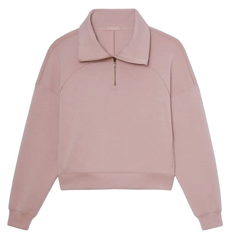 Rhone DreamGlow Half-Zip Pullover in Rose Dust