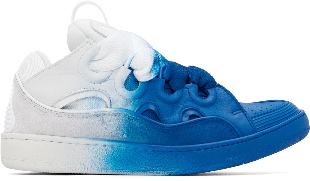 Lanvin Spray Curb blue and off-white gradient sneakers