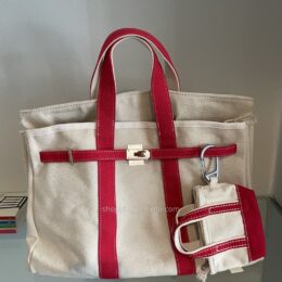 My own Boatkin canvas tote bag with red trim