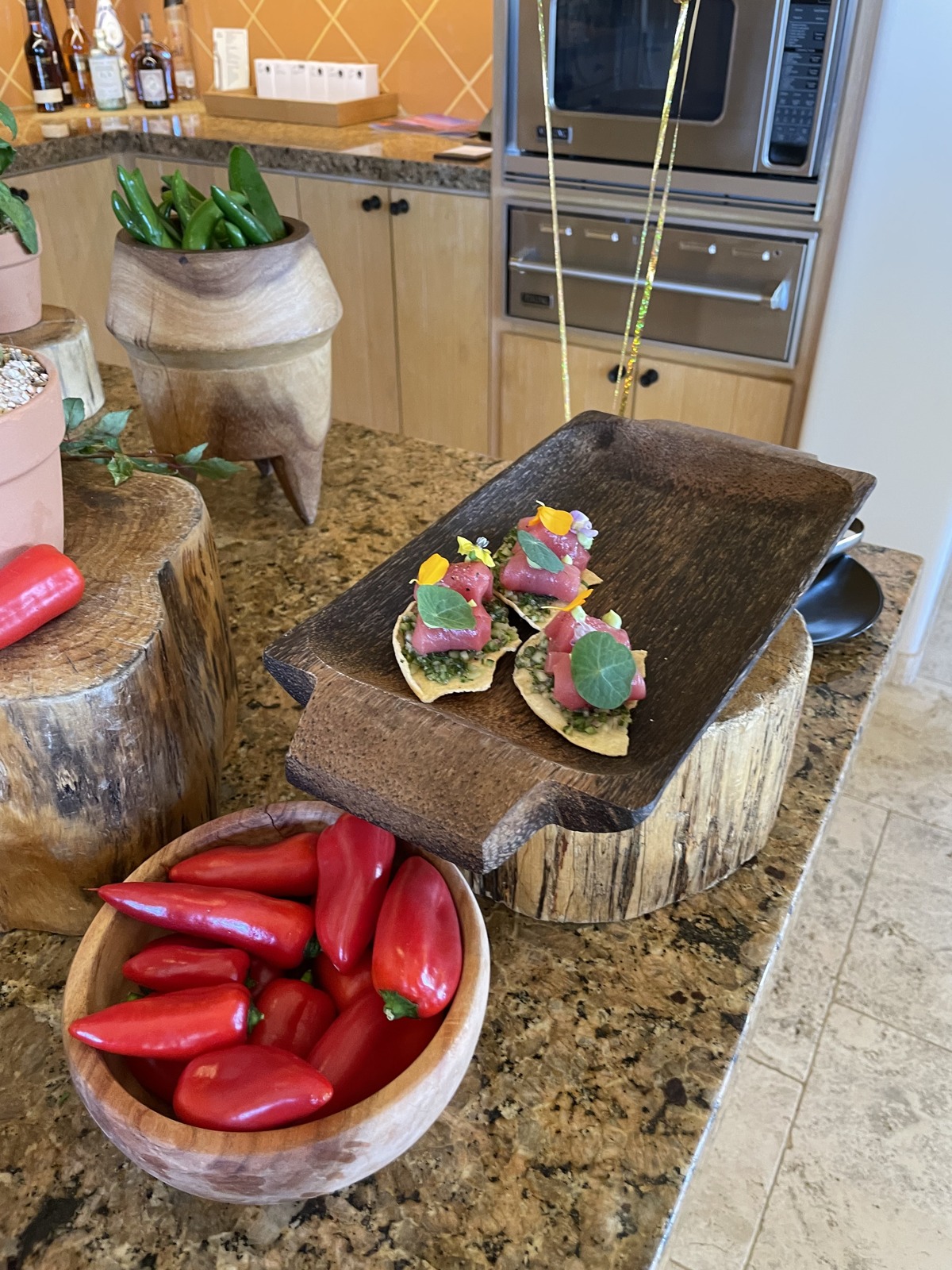 cabo tostadas and red peppers