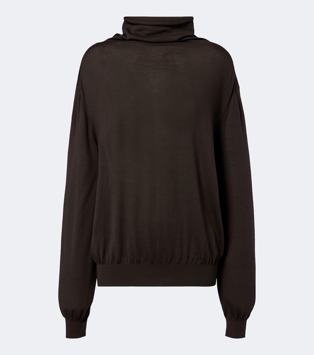 Khaite Annette Espresso Merino-Wool Turtleneck Sweater