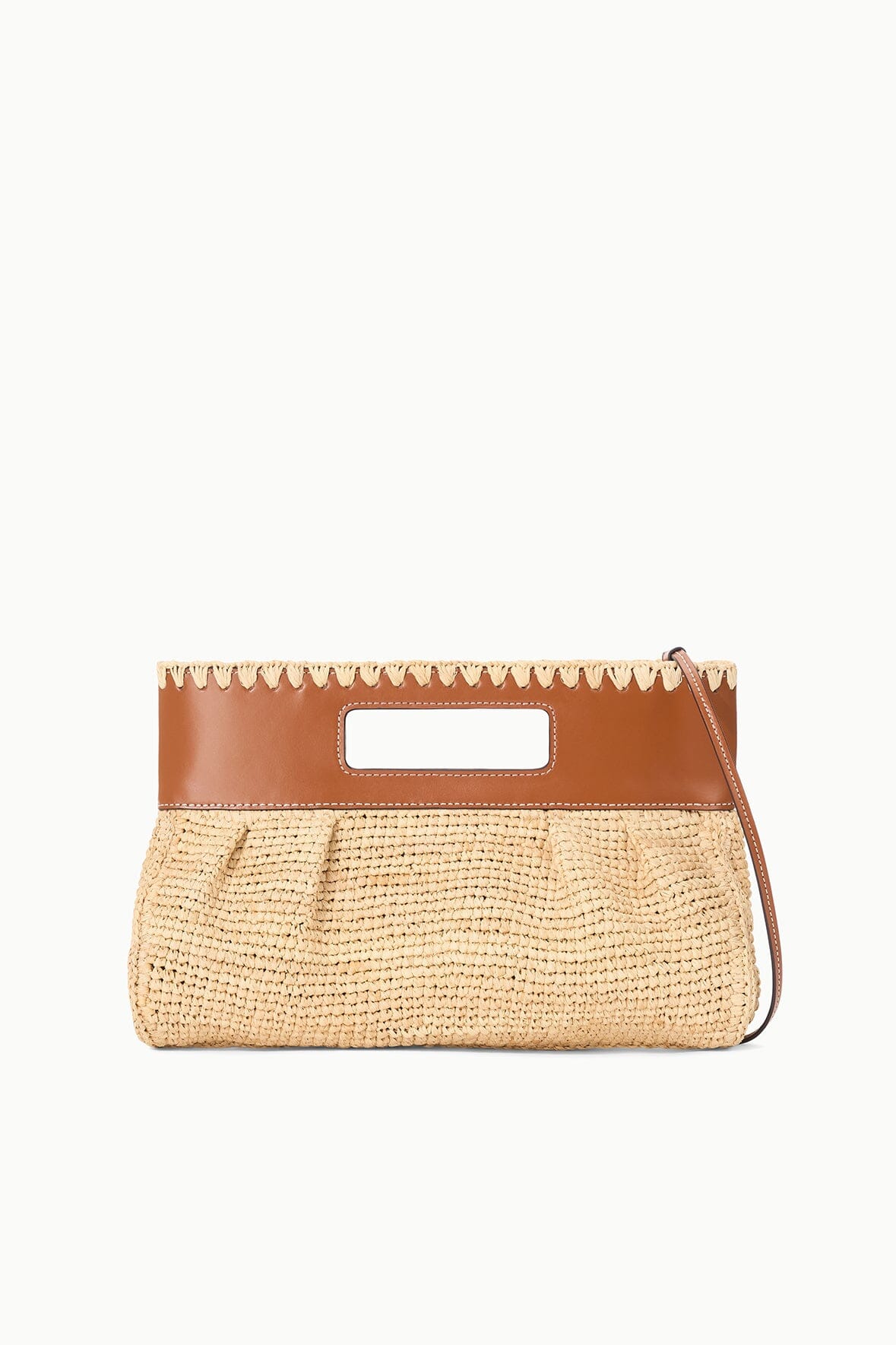 STAUD Lena Clutch in Natural Tan - Cabo travel guide