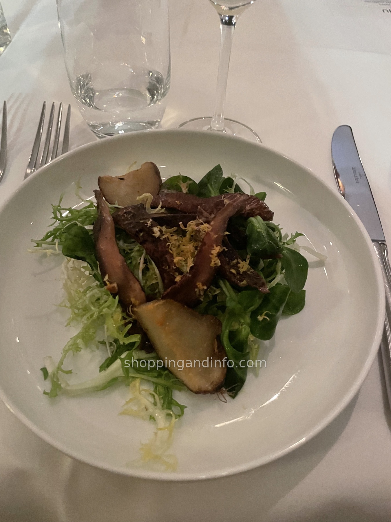 Dinner salad at Hotel Diplomat in Stockholm