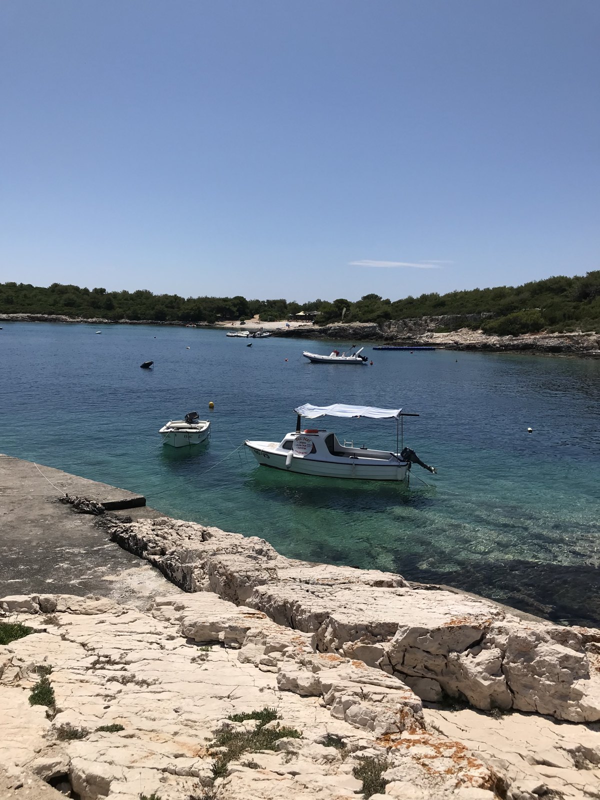 croatia clear water moored boats