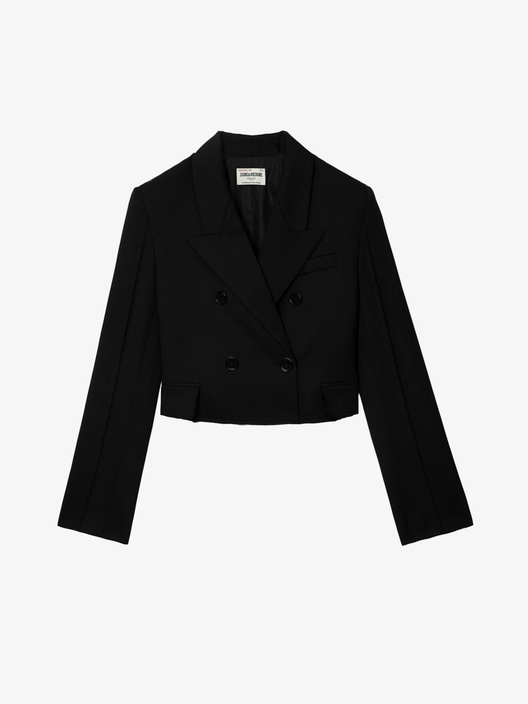 Zadig&Voltaire Vito black cropped blazer