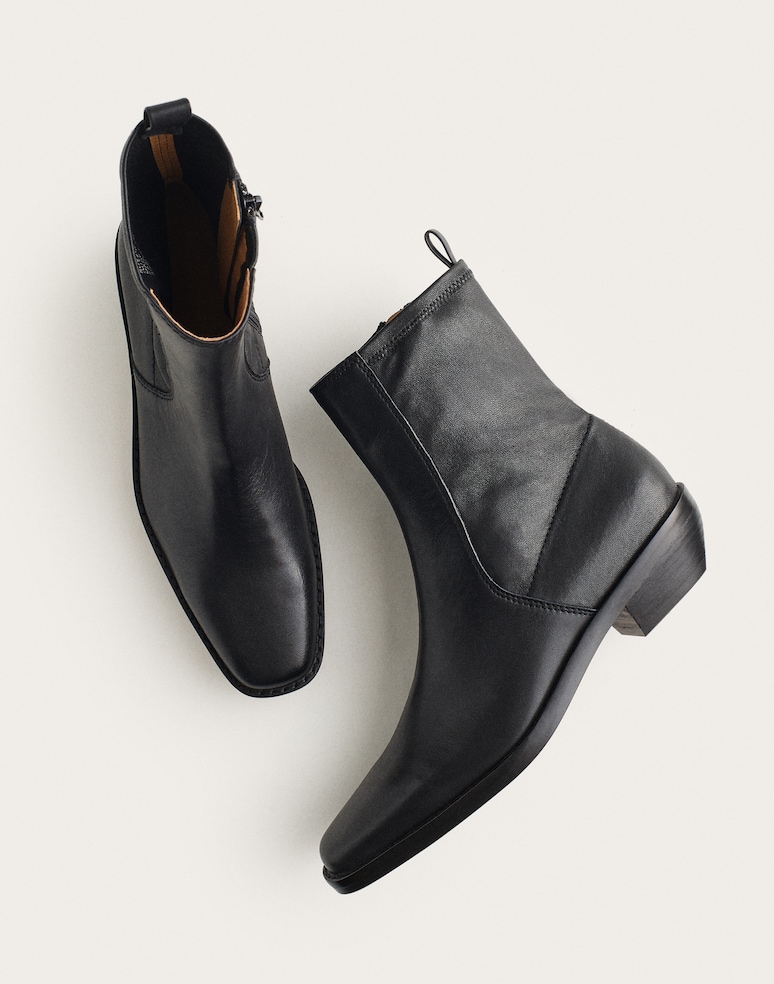 Madewell Idris ankle boots in True Black - Aspen in Winter Madewell Idris ankle boots in True Black - Aspen in Winter