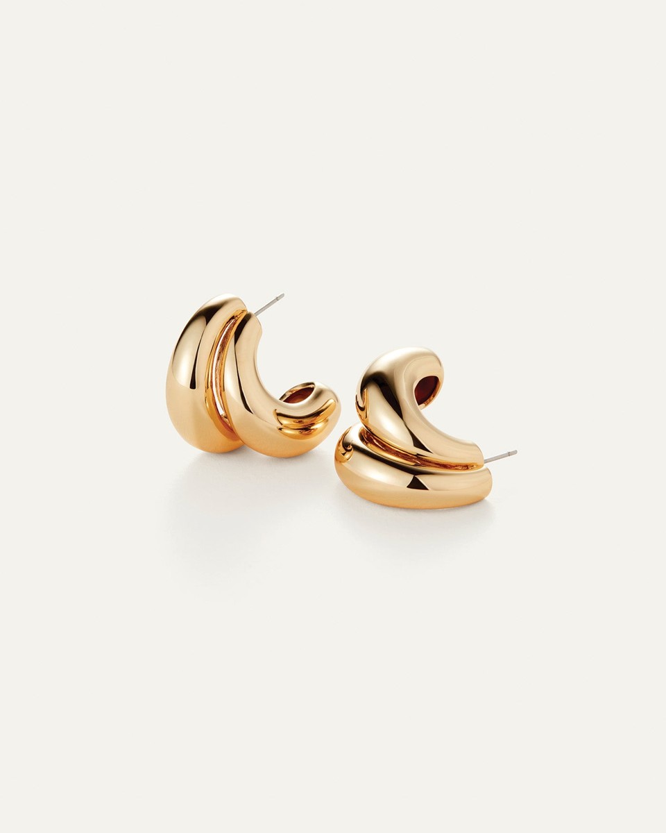 Jenny Bird Orla Earrings in Gold - Palisades Village lunch outfits
