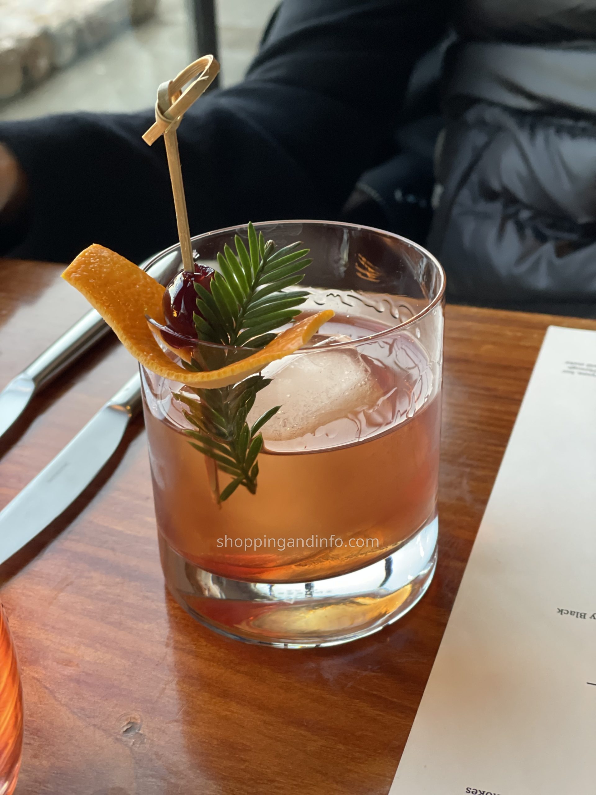 Cocktail at a table
