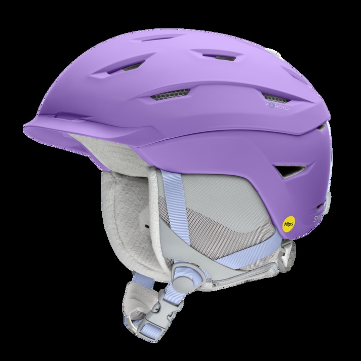 Smith Liberty Mips ski helmet in matte light lavender