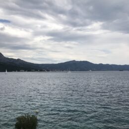 Croatia waterfront and sailboats