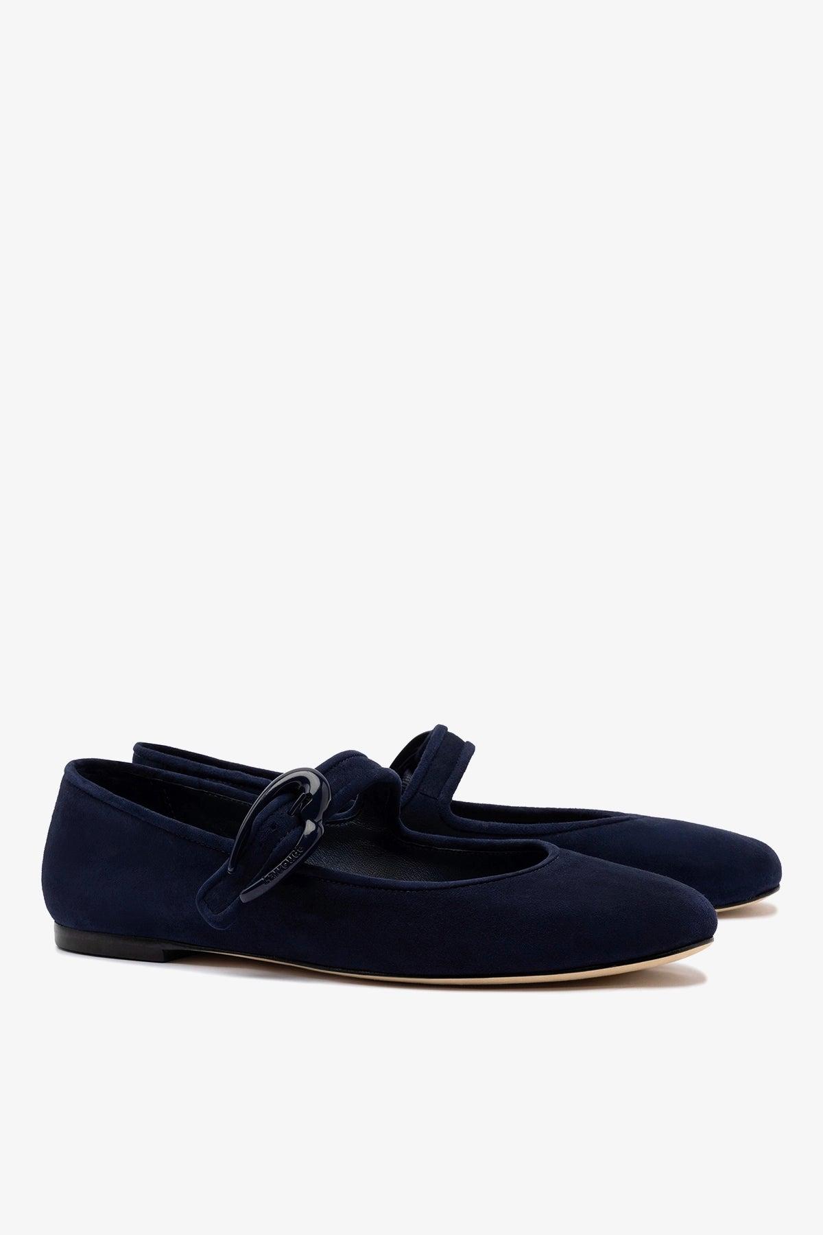 Navy suede ballet flats - Larroude Verona Ballet Flat in Navy Suede - best ballet flats and Mary Janes Navy suede ballet flats - Larroude Verona Ballet Flat in Navy Suede - best ballet flats and Mary Janes