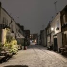 London winter holidays on a snowy mews