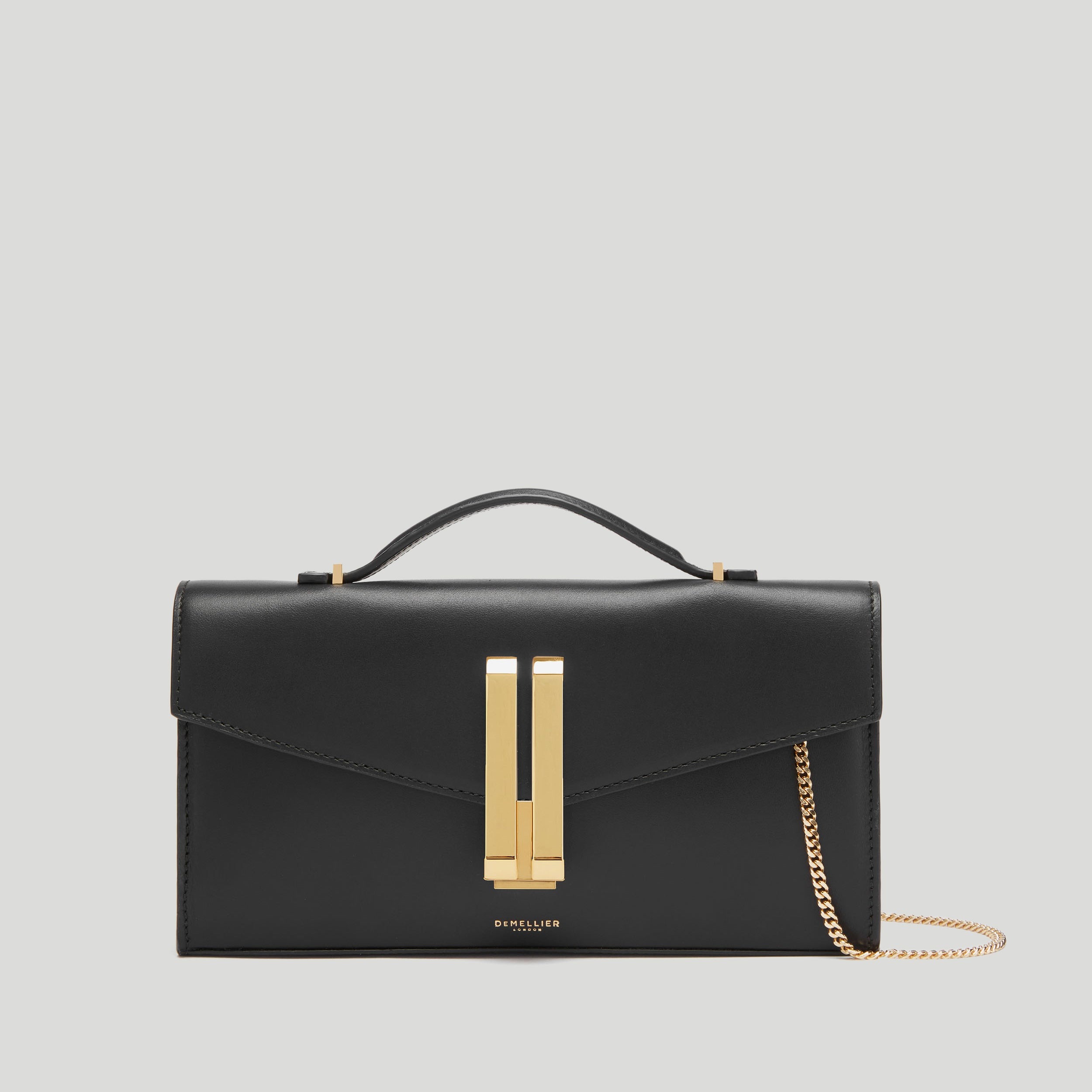Black Vancouver Clutch with Gold-Tone Hardware