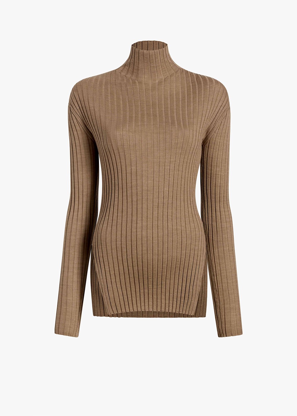 KHAITE Antilope Vinci ribbed wool-silk turtleneck