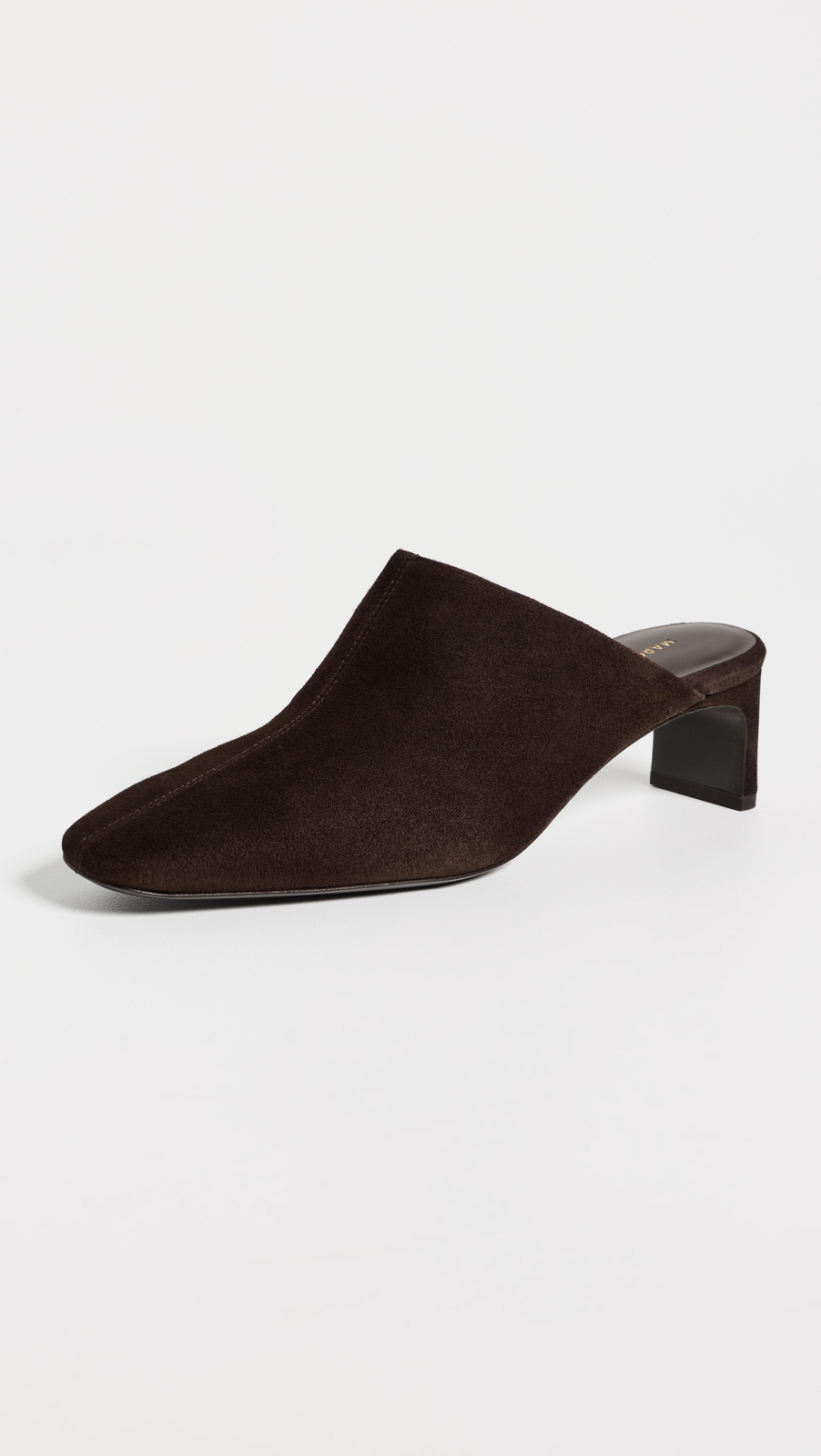 Margaux Brera Molasses-Suede Square-Toe Heeled Mules