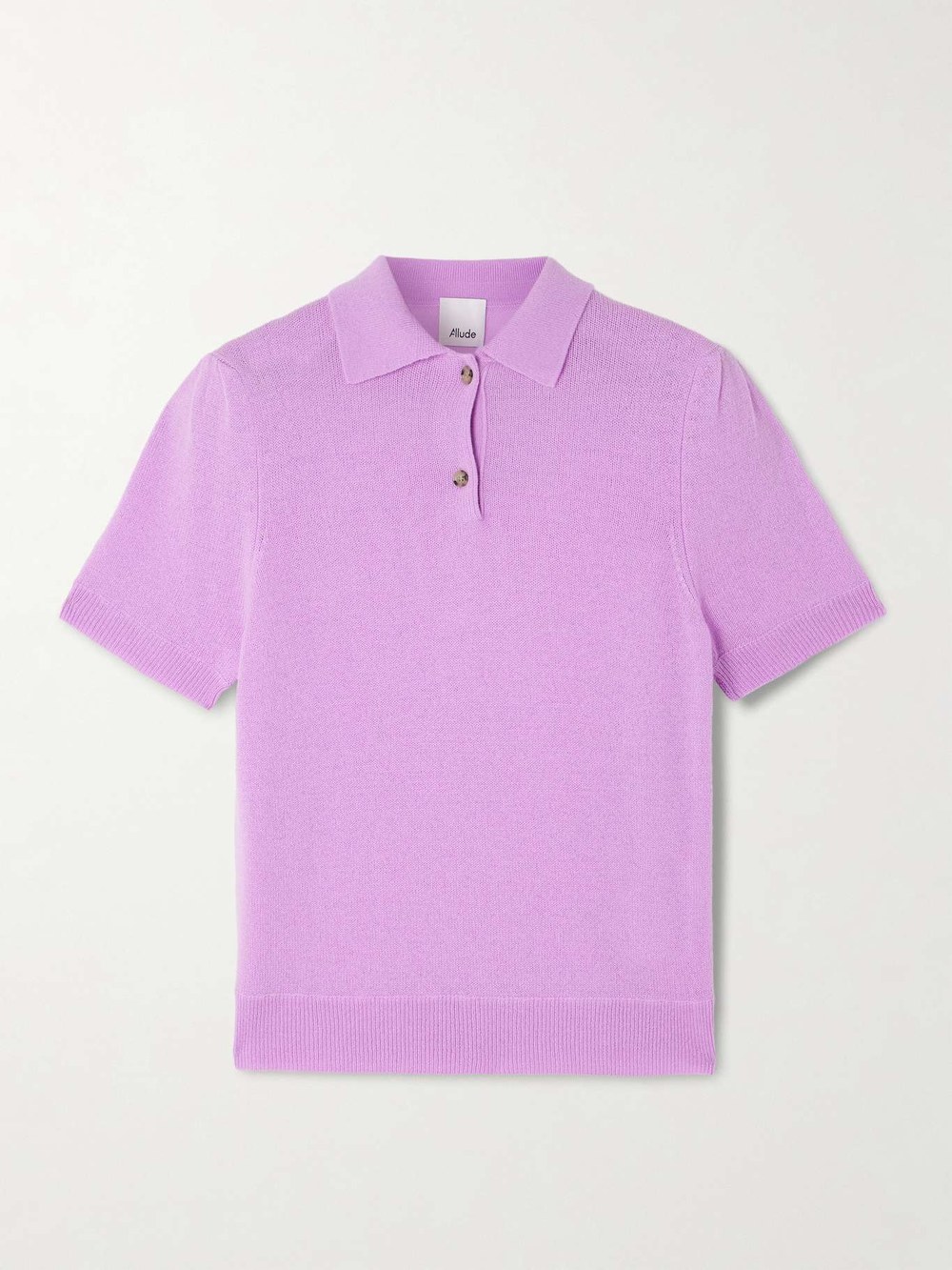 Allude lilac cashmere polo sweater
