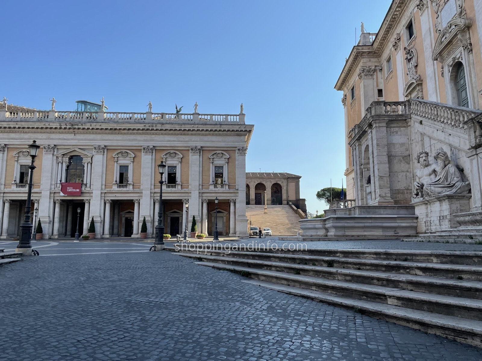 Capitoline square and museum buildings in Rome