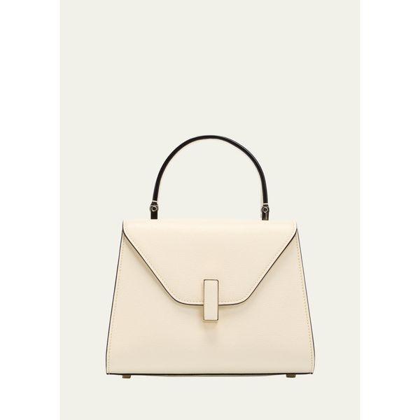 Rich-looking minimalist handbags: Valextra Iside Mini Leather Satchel Bag in Pergamena White Rich-looking minimalist handbags: Valextra Iside Mini Leather Satchel Bag in Pergamena White