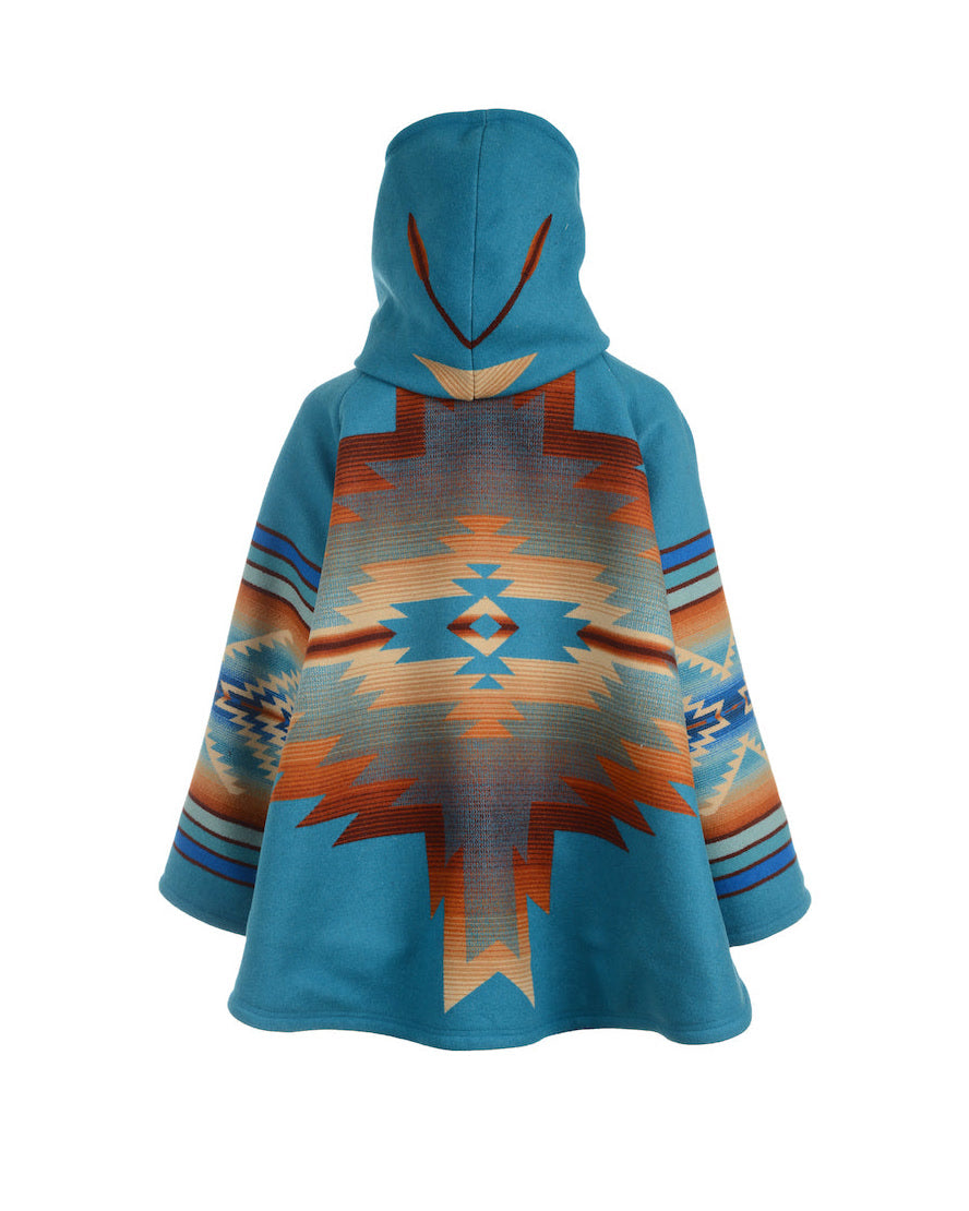 Beth Dutton coat: Lindsey Thornburg Pagosa Springs cloak, back view