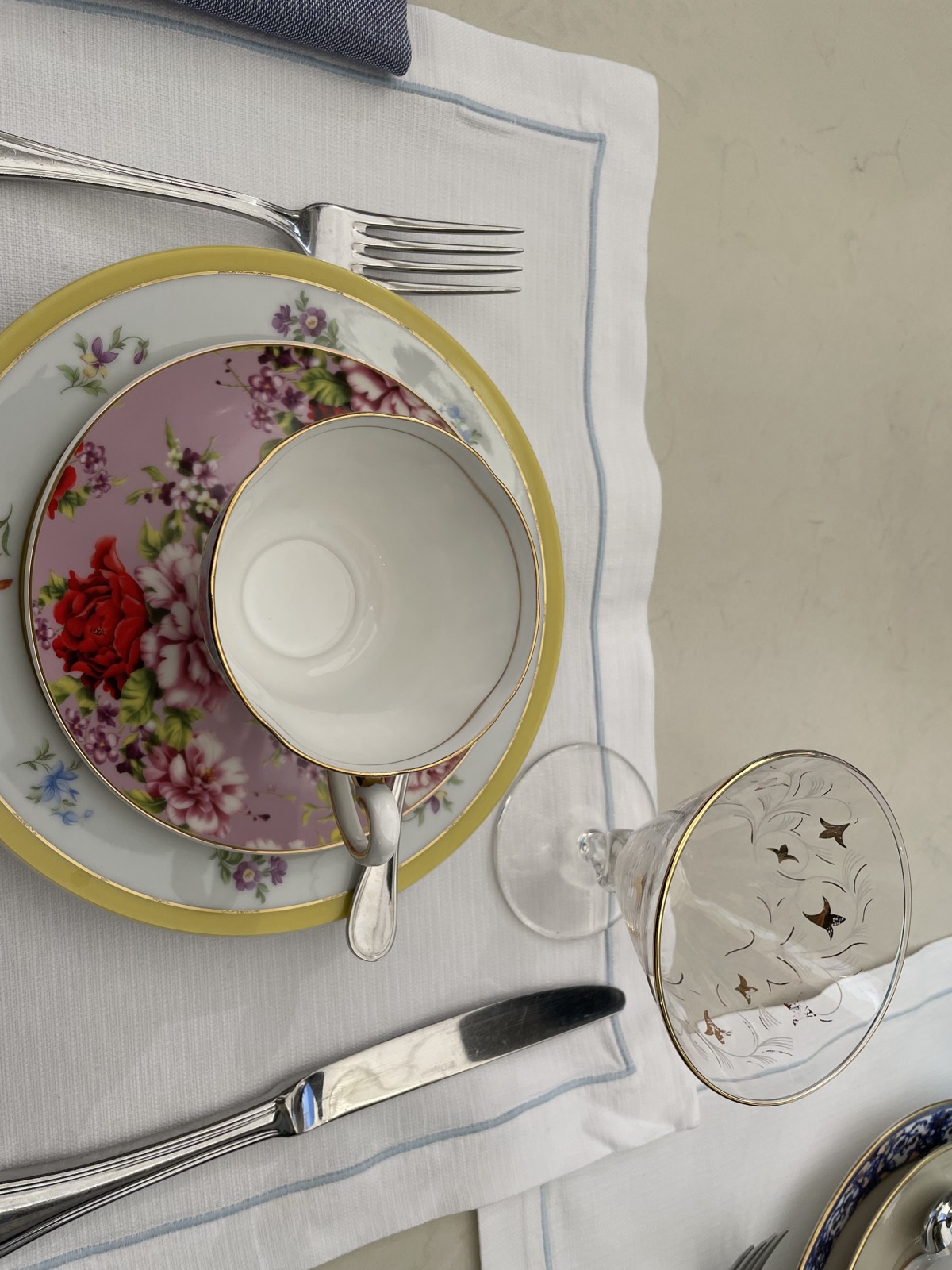 holiday tea floral china