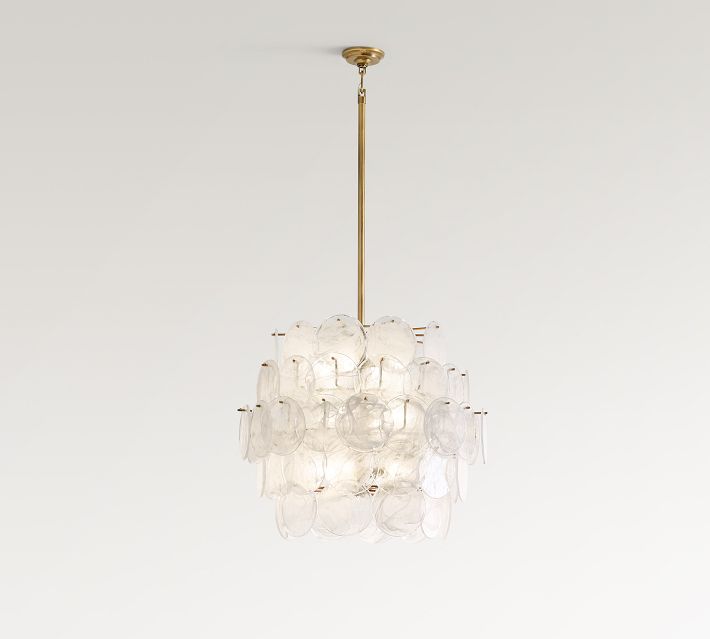 Riviera Glass Disc Chandelier - 26 inch - Top Luxury Home Decor Pieces to Elevate Your Space