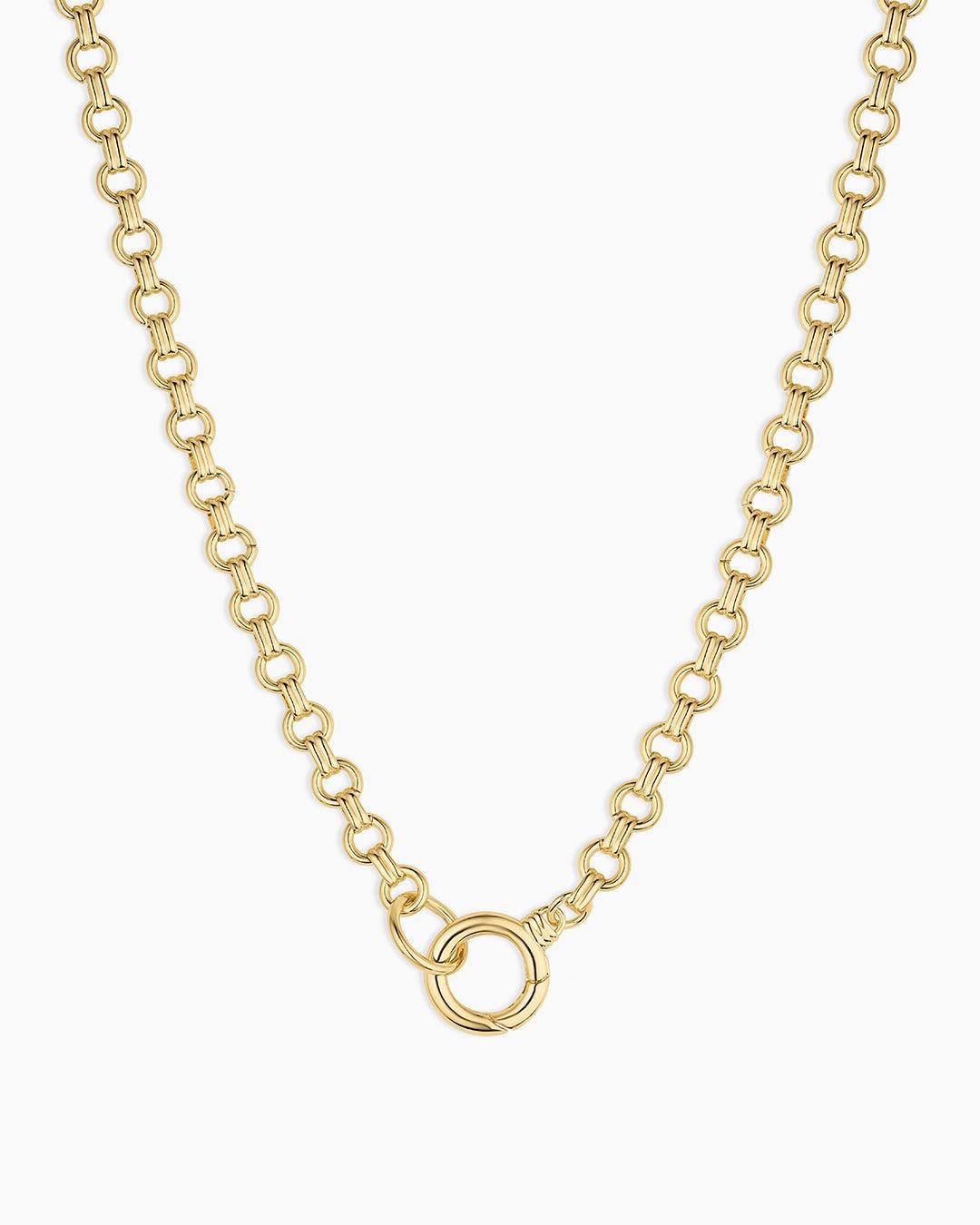 gold ring-link necklace - gorjana Melrose Necklace in Gold - Cami Miller outfits