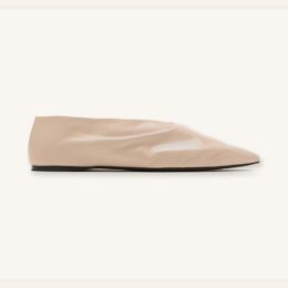 Khaite Miriam beige calfskin ballet flats