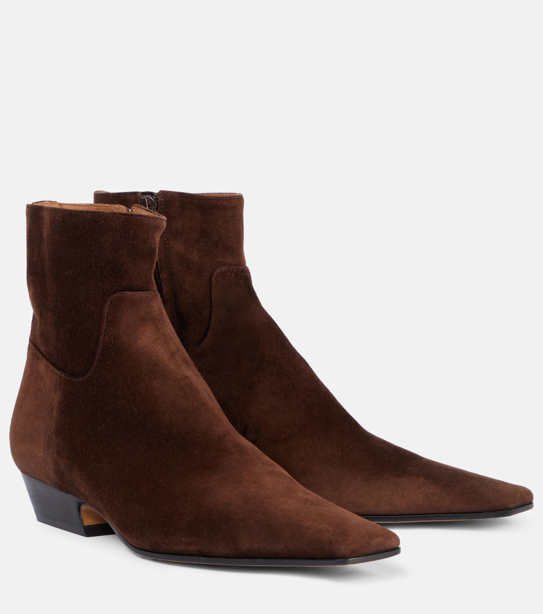 Brown Suede Marfa Chelsea Boots by KHAITE