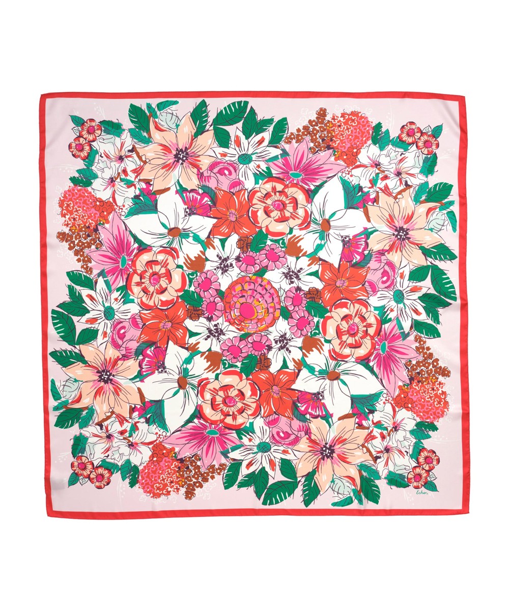 Echo Floral Bouquet Silk Square - Palisades Village lunch outfits
