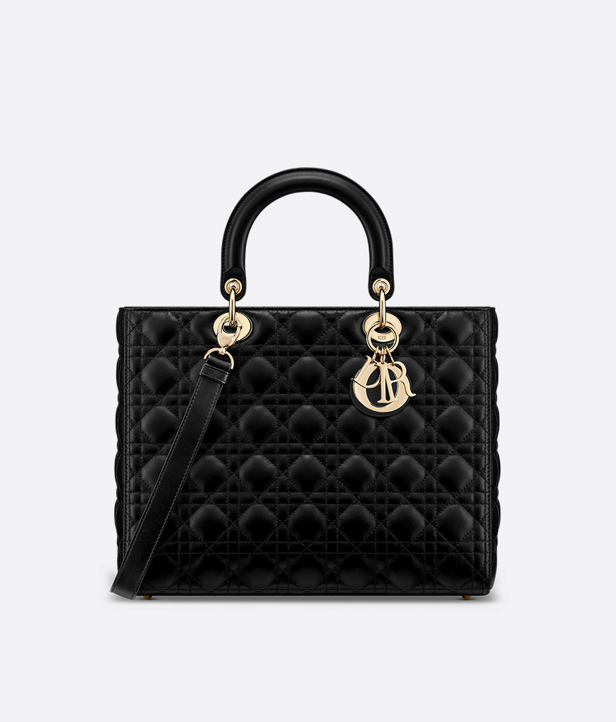 Dior Lady Dior Bag Large Black Cannage Lambskin
