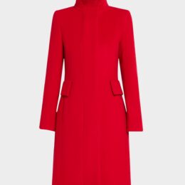 Akris Punto Wool Coat in Red
