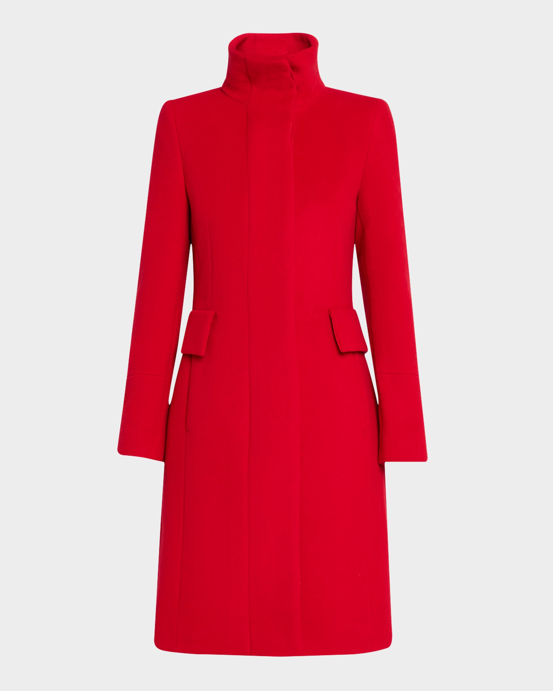 Akris Punto Wool Coat in Red
