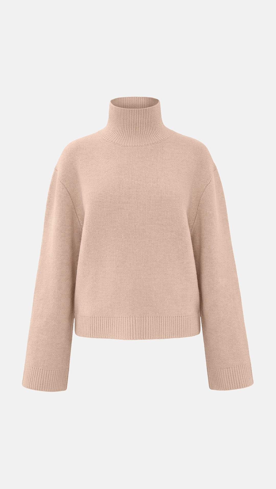 ANINE BING beige Alma wool-cashmere turtleneck