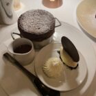 Chocolate souffle at the Polo Lounge in The Beverly Hills Hotel