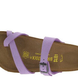 Birkenstock Cozumel silky suede toe thong sandals in lilac purple