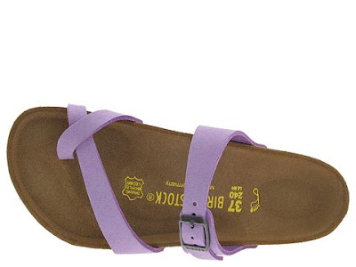 Birkenstock Cozumel silky suede toe thong sandals in lilac purple