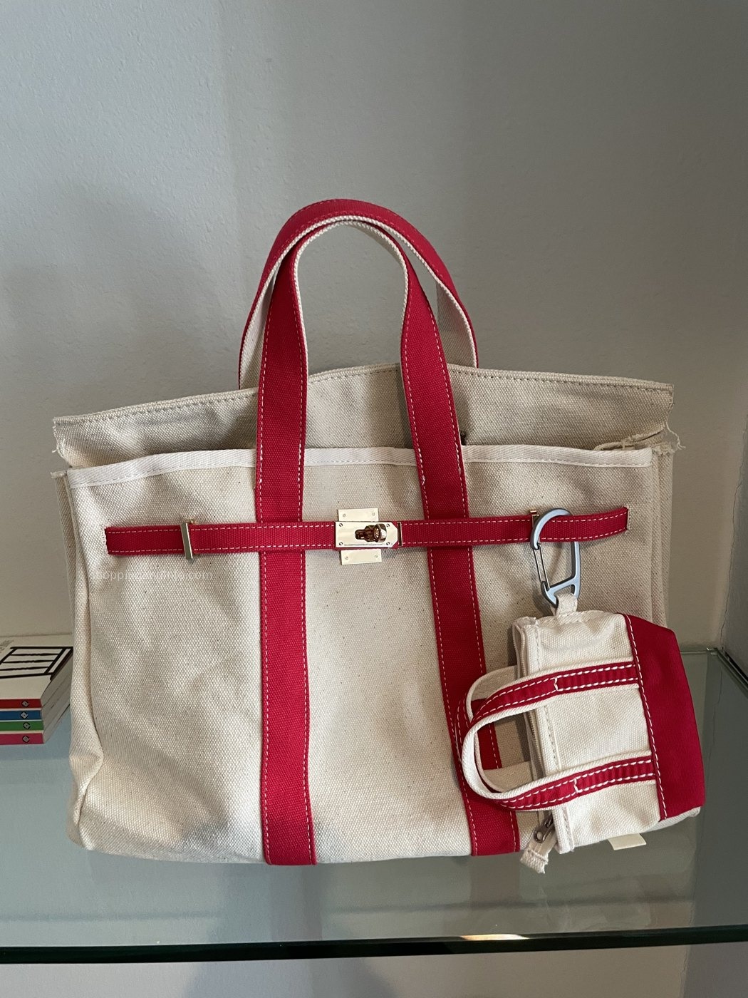 My own Boatkin bag with red trim
