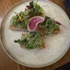 Avocado toast bites at Brothers Sushi