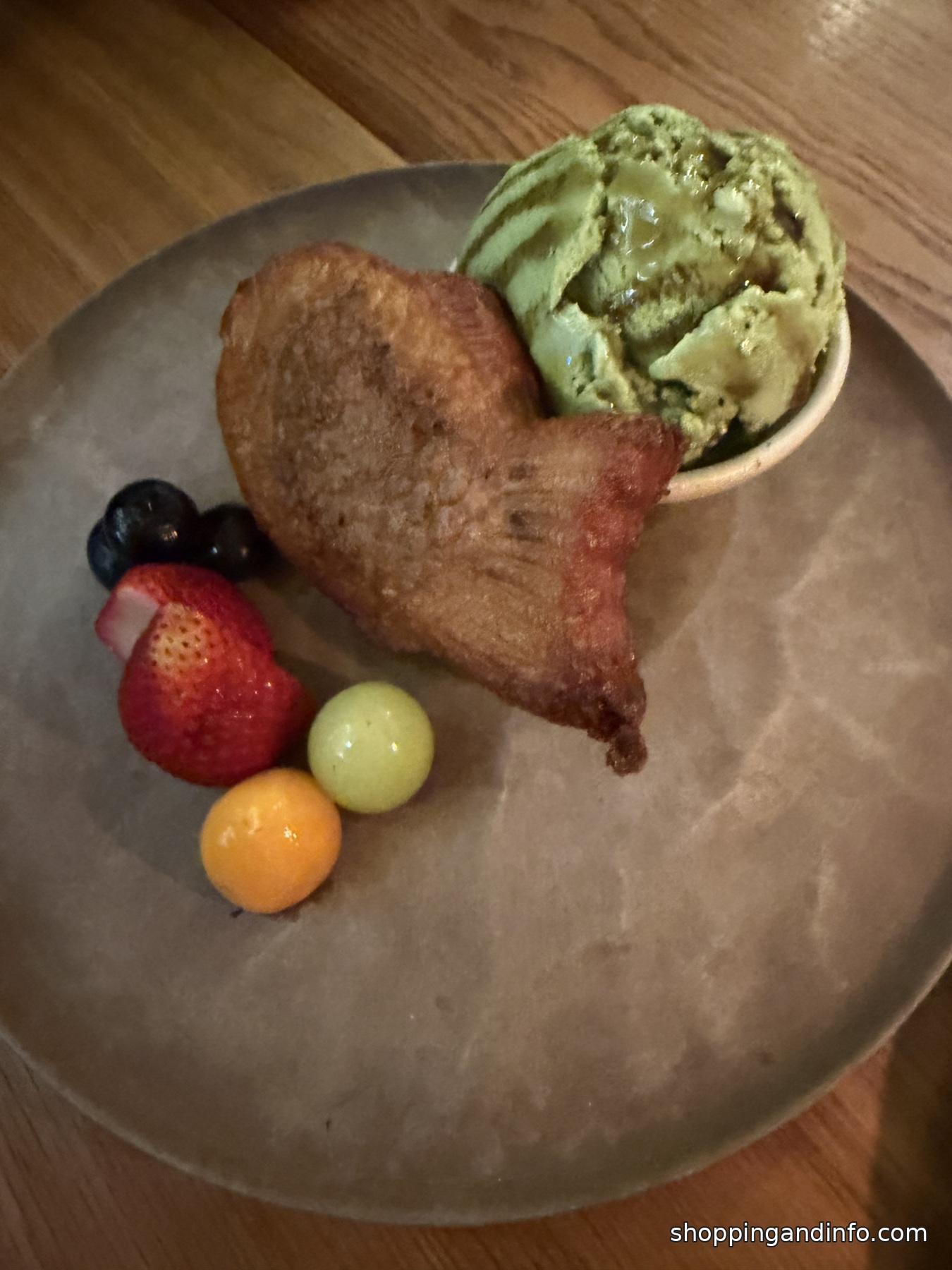 Taiyaki with matcha ice cream at Brothers Sushi