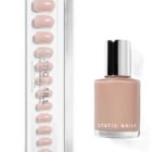 Nude press-on nails and polish