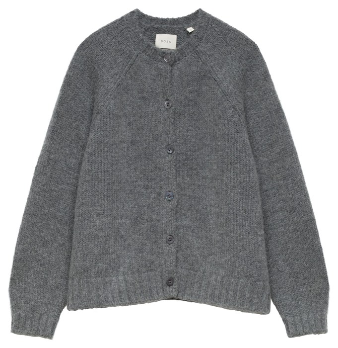 DÔEN Adley Cardigan in Charcoal Melange