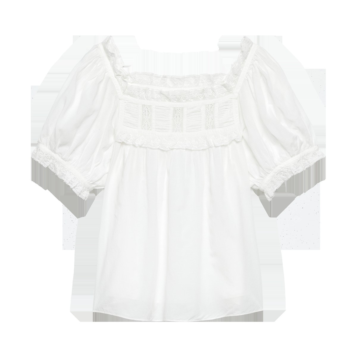 DÔEN Frances lace top in salt