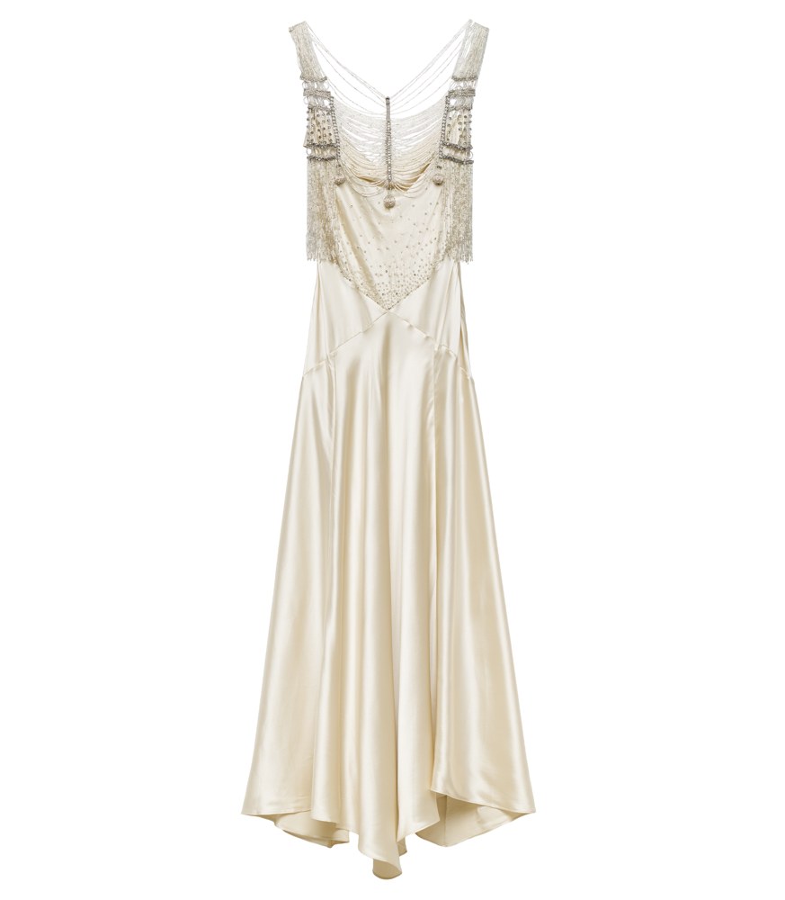 DÔEN Hedy Dress in Egret, silk satin high-low dress - Las Vegas Weekend DÔEN Hedy Dress in Egret, silk satin high-low dress - Las Vegas Weekend